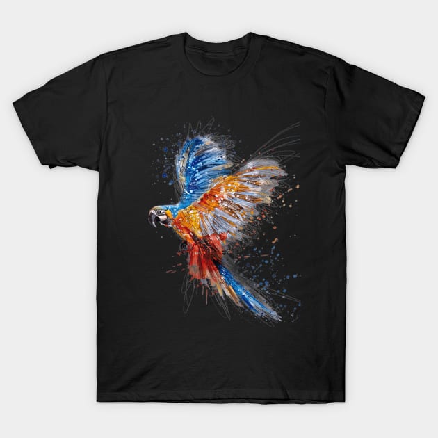 Parrot Watercolor Painting T-Shirt by ThomaneJohnson